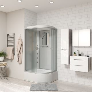 Душевая кабина Niagara NG-2310-14LG с гидромассажем 120x80см серебро/матовое