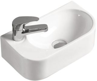 Раковина накладная SantiLine SL-2014R 40см правая белый