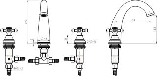 Смеситель для раковины Boheme Camelia хром 277-Camelia