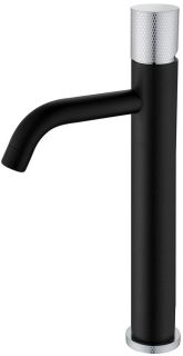 Смеситель для накладной раковины Boheme Stick Black touch чёрный/хром 122-BCR.2