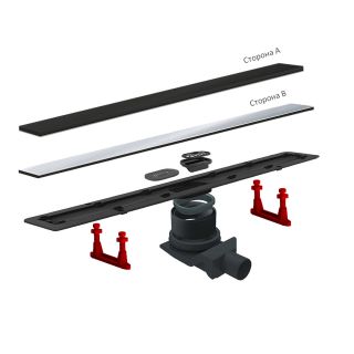 Душевой лоток Pestan Confluo Frameless Line 650 Black Glass