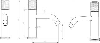 Смеситель для раковины Boheme Stick White touch белый/золото 121-WG.2