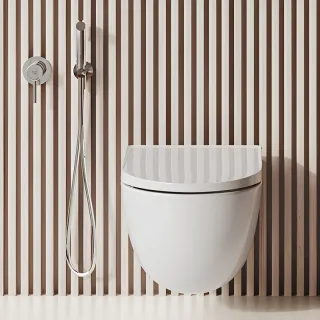 Подвесной унитаз Kludi Resa D 24WCSET43 безободковый белый