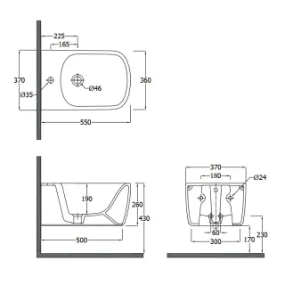 Подвесное биде Kludi Resa S 27BIW0153 белый матовый