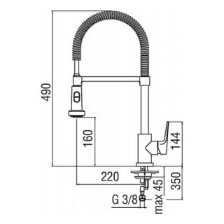 Смеситель Nobili Nobi NB84300/3CR для кухни