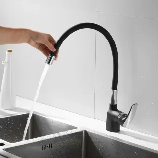 Смеситель для кухни Shevanik S443-3 чёрный