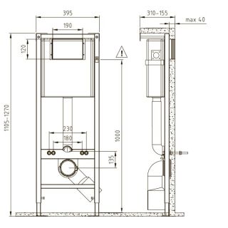 Инсталляция для подвесного унитаза Cersanit VECTOR