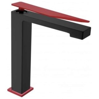 Смеситель для раковины Boheme Q 142-BR.2 чёрный/красный
