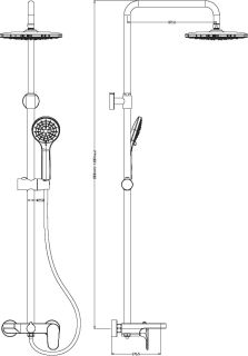 Душевая стойка Boheme Spectre белый 458-MW