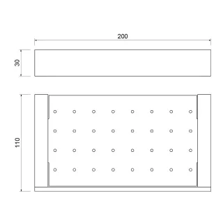 Полка Timo Petruma 15222/18 чёрное золото