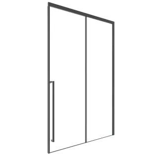 Душевая дверь в нишу Timo T56L 120 см левая чёрный