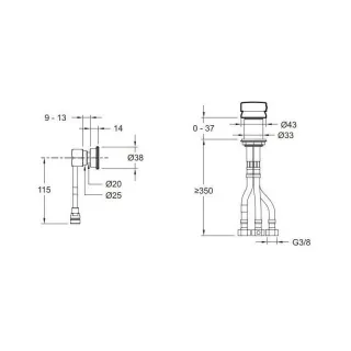 Смеситель для раковины Jacob Delafon Soprano E99399-CP хром