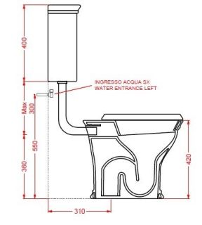 Бачок для унитаз Artceram Civitas CIC007 01 00 белый