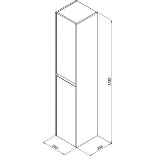 Пенал Aquanet Nova Lite 242266 35 см белый