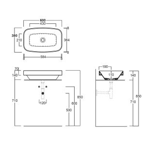 Раковина SIMAS Baden Baden BB11bi белая 60 см