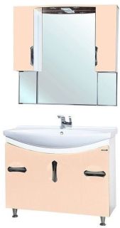 Зеркало-шкаф с подсветкой Bellezza Лагуна 105см бежевый 00000001084