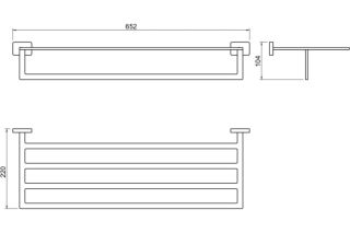 Полка для полотенец Aquatek Либра AQ4315CR хром