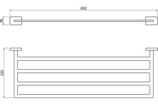 Полка для полотенец Aquatek Либра AQ4322CR хром