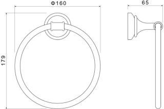 Полотенцедержатель Aquatek Классик AQ4512CR хром