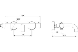 Смеситель для ванны Aquatek Европа AQ1343MB черный