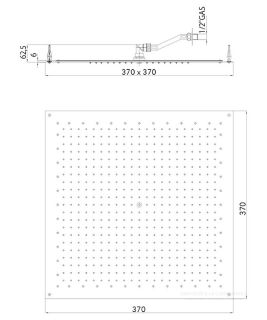 Верхний душ Bossini Paris Flat I01603.030 37 см хром