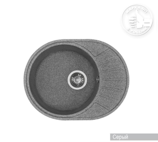 Мойка кухонная Акватон Чезана 57 см серый