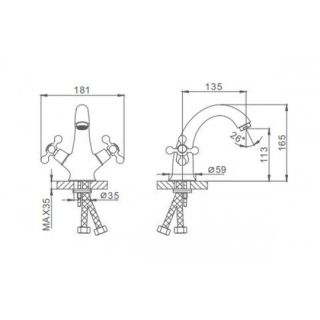 Смеситель для раковины Frap F1019-4 бронза