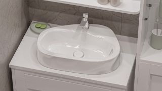 Раковина Whitecross Moonstone D 0730.050035.100 50см белый глянец