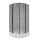Душевой уголок Triton Грэй Щ0000066464 90x90 см профиль белый стекло тонированное