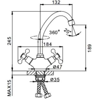 Смеситель для кухни Frap F4908 хром