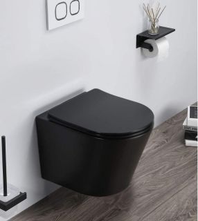 Унитаз CeramaLux B2330-1MB подвесной с сиденьем Микролифт