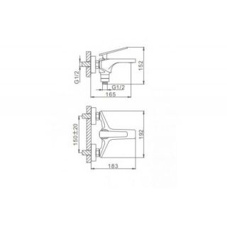 Смеситель для ванны и душа Frap F3258 хром