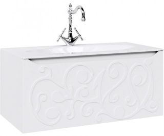 Подвесная тумба под раковину Clarberg Elegance EL0110 100см белый