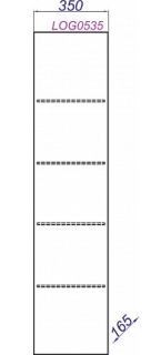 Пенал подвесной Clarberg Logic LOG0535 35x150см белый
