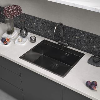 Мойка кухонная Reflexion Iseo 60-BL RX2260BL оружейная сталь