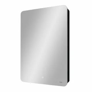 Зеркало-шкаф Reflexion Black 56 RF2001BL с  подсветкой 56х85