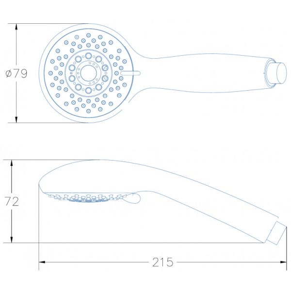 Душевая лейка Aquanet AF000-07B 261831 чёрный матовый