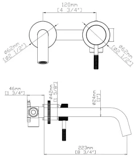 Смеситель для раковины Gid Edessa SS070BMNS черный матовый