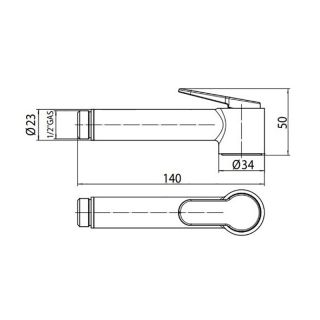 Гигиенический душ Bossini Paloma Brass B00470.030 хром