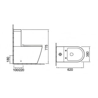 Бачок унитаза Vincea Piatti  VT2T-11 белый