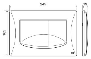 Панель механ. двойная RIVER DUAL, пластик, белый, Oliveira