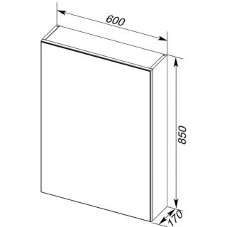 Зеркальный шкаф Aquanet Алвита New 277538 60 см белый матовый