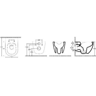 Подвесной унитаз Isvea Infinity 10NFS1005I-2C безободковый с функцией биде антрацит матовый