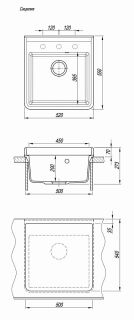 Кухонная мойка Florentina Сицилия бежевый