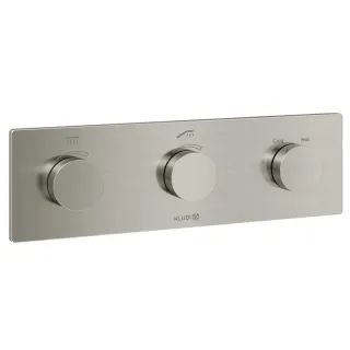 Электронный смеситель-термостат для душа Kludi Tronic 38300N5-00 брашированный никель