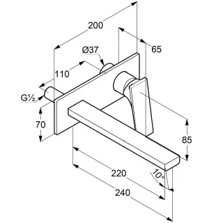 Смеситель для раковины Kludi Decus 54245N275 сталь оружейная брашированная