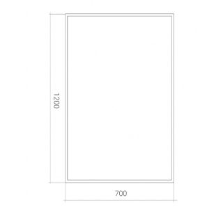 Зеркало с подсветкой ArtMax Aversa AM-Ave-700-1200-DS-F 70 см чёрный