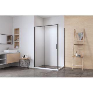 Душевой уголок Aquanet Pleasure Evo AE65-110x100-BT 346124 110x100 см профиль чёрный матовый стекло прозрачное