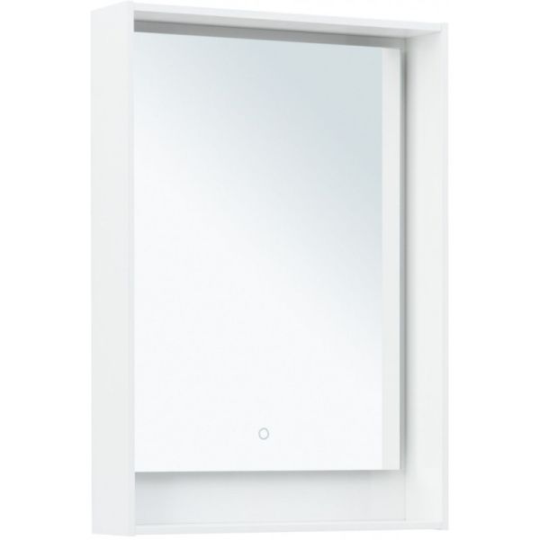 Зеркало с подсветкой Aquanet Милан 306380 60 см белый глянец