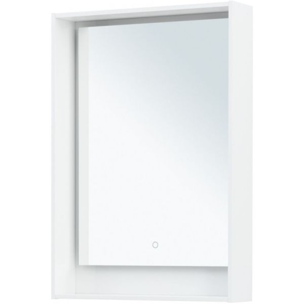 Зеркало с подсветкой Aquanet Милан 306380 60 см белый глянец